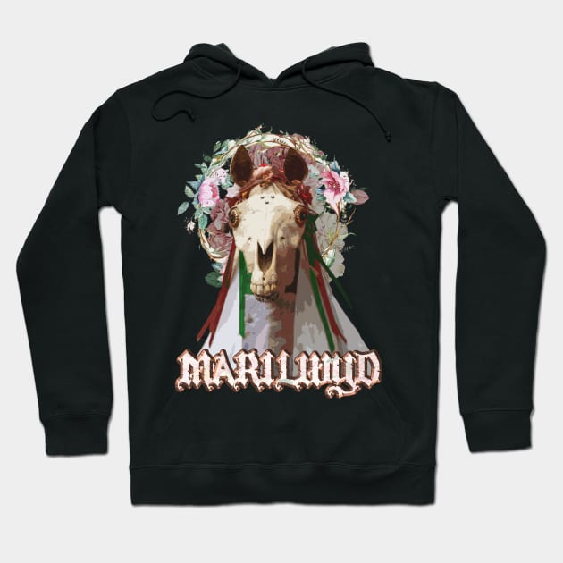 Mari Lwyd Hoodie by Hiraeth Tees